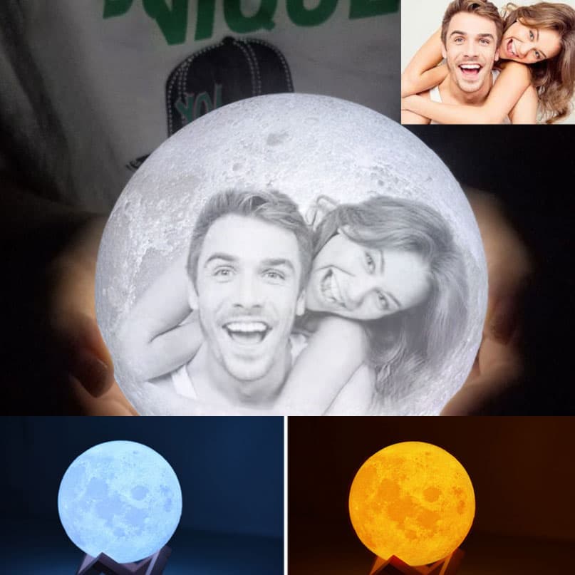 LunarGlow 3D Printed Moon Lamp thumbnail 2
